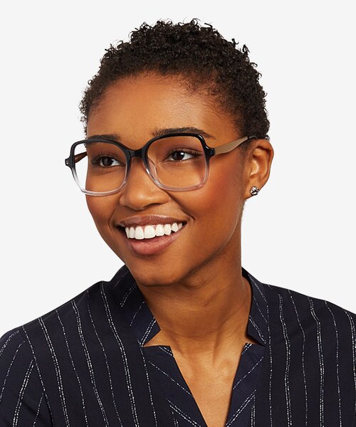 Clematis Black Clear AcetateEyeglass Frames for Women from EyeBuyDirect