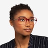 Clematis Clear Pink AcetateEyeglass Frames for Women from EyeBuyDirect