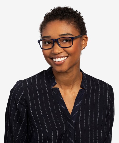 Osmotic Dark Blue Tortoise AcetateEyeglass Frames for Women from EyeBuyDirect