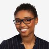 Osmotic Dark Blue Tortoise AcetateEyeglass Frames for Women from EyeBuyDirect