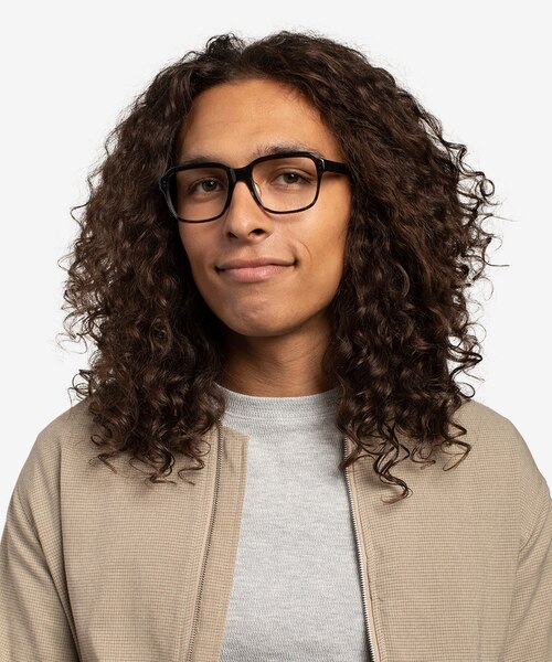 Neat Striped Gray AcétateMontures de lunettes de vue pour Hommes d'EyeBuyDirect