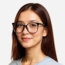 Latte Noir AcétateMontures de lunettes de vue pour Femmes d'EyeBuyDirect