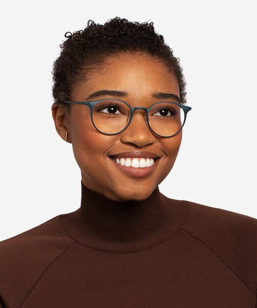 Solace Matte Green PlasticEyeglass Frames for Women from EyeBuyDirect