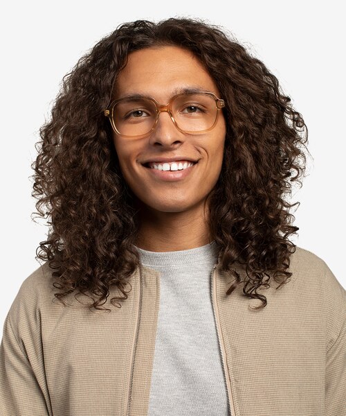 Kurt Clear Brown AcetateEyeglass Frames for Men from EyeBuyDirect