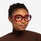 Tess Burgundy Acétate Montures de lunettes de vue pour Femmes d'EyeBuyDirect