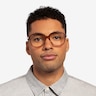 Tripp Clear Brown AcetateEyeglass Frames for Men from EyeBuyDirect