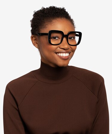 Black Calista -  Acetate Eyeglasses