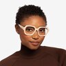 Ellen Cream AcétateMontures de lunettes de vue pour Femmes d'EyeBuyDirect