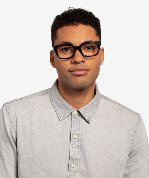 Kit Dark Tortoise AcetateEyeglass Frames for Men from EyeBuyDirect