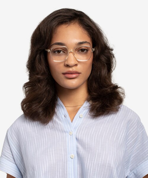 Bucolic Clear Yellow AcétateMontures de lunettes de vue pour Femmes d'EyeBuyDirect