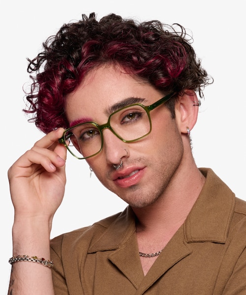 Bucolic Clear Green Alternative MaterialsEyeglass Frames for Men from EyeBuyDirect