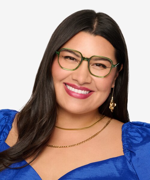 Natural Clear Green AcetateEyeglass Frames for Women from EyeBuyDirect
