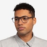 Ozone Clear Blue AcetateEyeglass Frames for Men from EyeBuyDirect