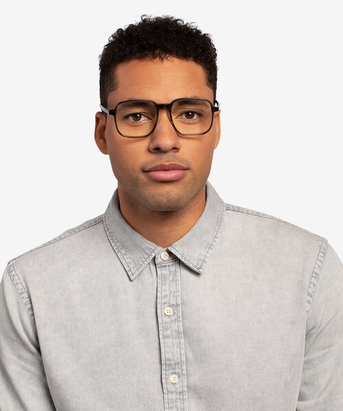 Ozone Clear Dark Green AcétateMontures de lunettes de vue pour Hommes d'EyeBuyDirect
