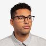 Conscious Blue Striped AcetateEyeglass Frames for Men from EyeBuyDirect