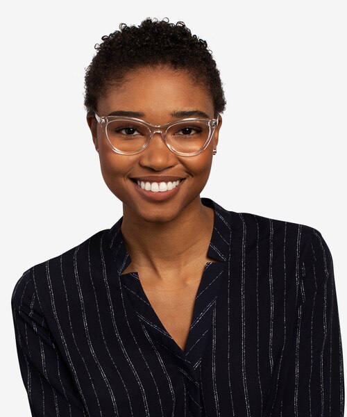 Felicity Clear Gold AcetateEyeglass Frames for Women from EyeBuyDirect