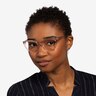 Felicity Clear Pink Rose Gold AcetateEyeglass Frames for Women from EyeBuyDirect