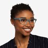 Arcady Blue Gold AcetateEyeglass Frames for Women from EyeBuyDirect