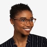 Arcady Clear Pink Gold AcetateEyeglass Frames for Women from EyeBuyDirect