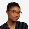 Arabesque Clear Orange Gold AcetateEyeglass Frames for Women from EyeBuyDirect
