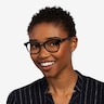 Hoop Black Gold AcetateEyeglass Frames for Women from EyeBuyDirect