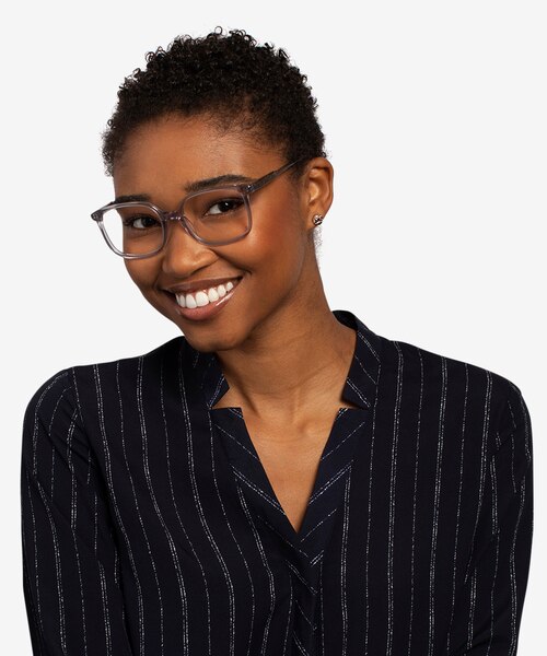 Orient Clear Gray AcetateEyeglass Frames for Women from EyeBuyDirect