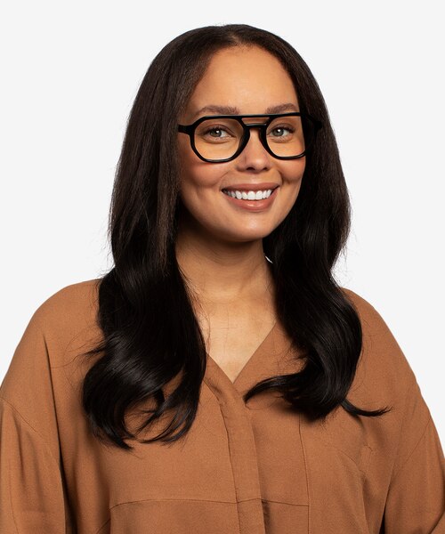 Stratum Black AcetateEyeglass Frames for Women from EyeBuyDirect