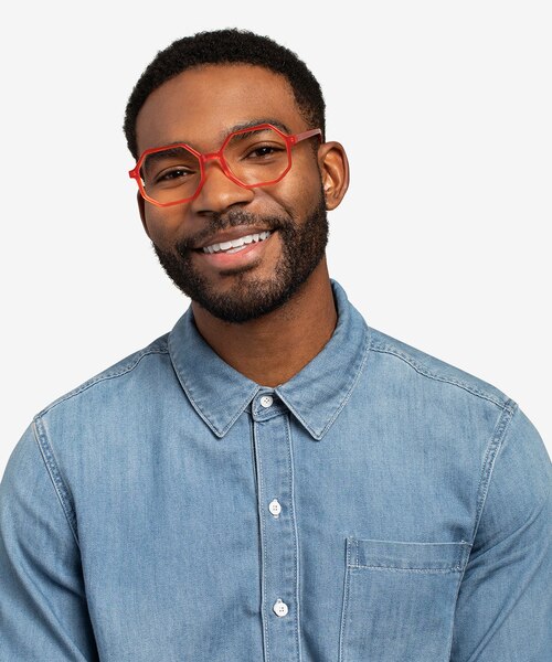 Glister Iridescent Red AcetateEyeglass Frames for Men from EyeBuyDirect