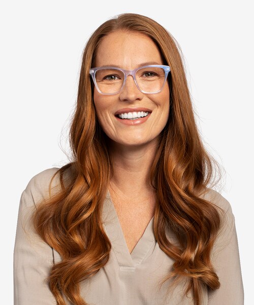 Luminescence Iridescent Clear AcetateEyeglass Frames for Women from EyeBuyDirect