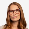Luminescence Iridescent Red AcetateEyeglass Frames for Women from EyeBuyDirect