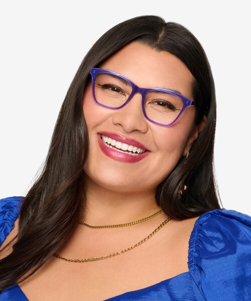 Luminescence Iridescent Purple AcetateEyeglass Frames for Women from EyeBuyDirect