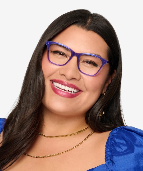 Luminescence Iridescent Purple AcetateEyeglass Frames for Women from EyeBuyDirect