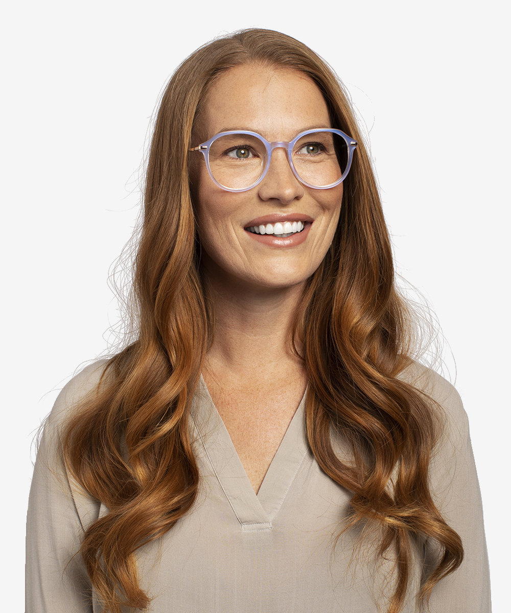Original Round Iridescent Clear Glasses for Women Eyebuydirect Canada