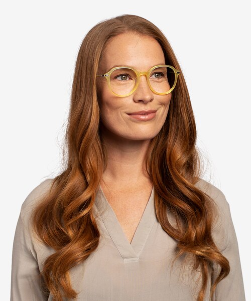 Original Iridescent Yellow AcetateEyeglass Frames for Women from EyeBuyDirect