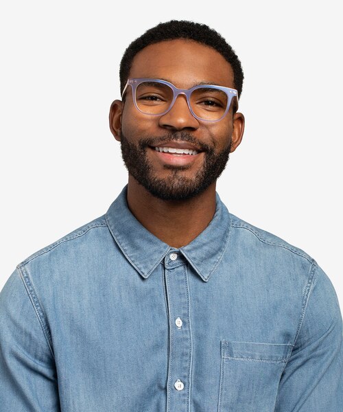Kaleidoscope Iridescent Purple AcetateEyeglass Frames for Men from EyeBuyDirect