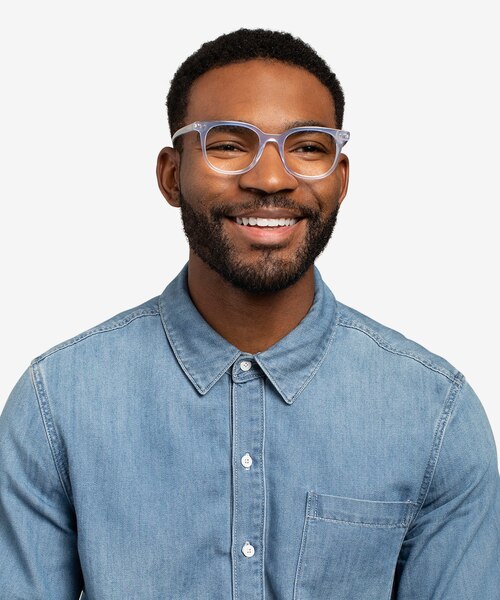 Kaleidoscope Iridescent Clear AcetateEyeglass Frames for Men from EyeBuyDirect