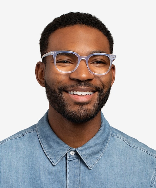 Kaleidoscope Iridescent Clear AcetateEyeglass Frames for Men from EyeBuyDirect