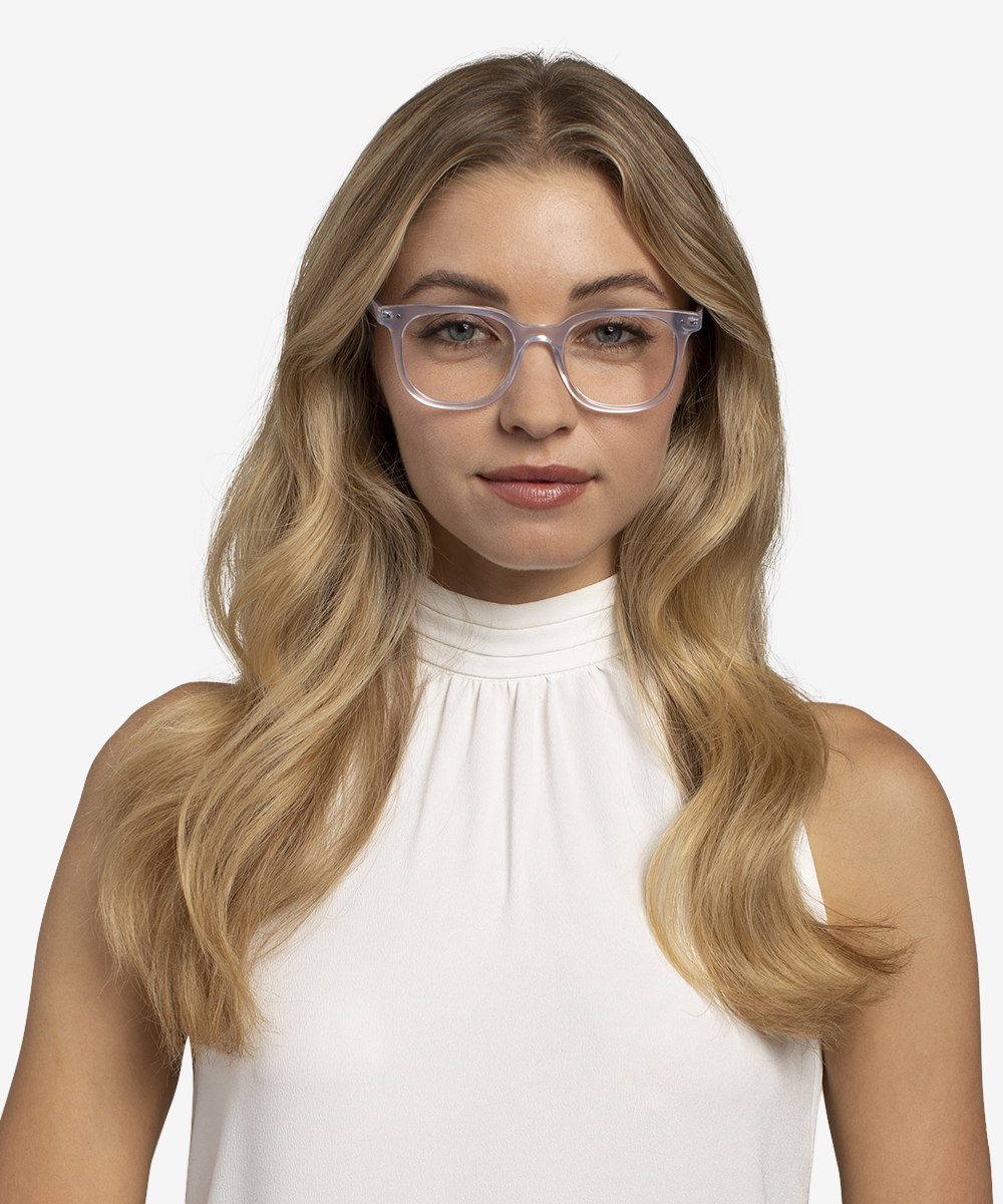 Kaleidoscope Square Iridescent Clear Full Rim Eyeglasses Eyebuydirect Canada