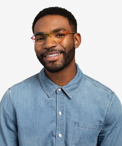 Diversity Rainbow PlasticEyeglass Frames for Men from EyeBuyDirect