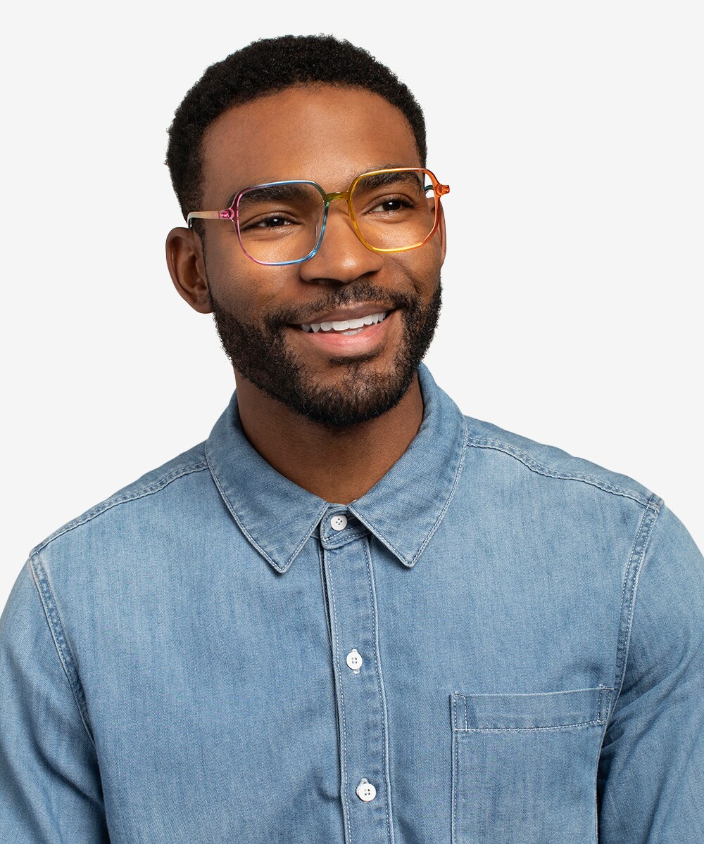 Bright Square Rainbow Full Rim Eyeglasses | Eyebuydirect Bright Square Rainbow Full Rim Eyeglasses | Eyebuydirect