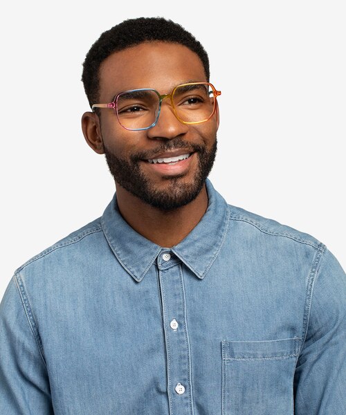 Bright Rainbow PlasticEyeglass Frames for Men from EyeBuyDirect