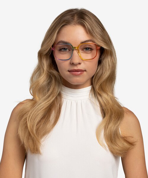 Bright Rainbow PlasticEyeglass Frames for Women from EyeBuyDirect