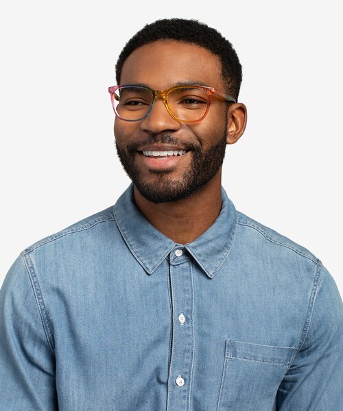 Optimist Rainbow PlasticEyeglass Frames for Men from EyeBuyDirect