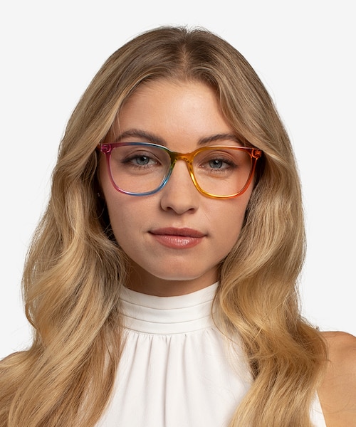 Optimist Rainbow PlasticEyeglass Frames for Women from EyeBuyDirect