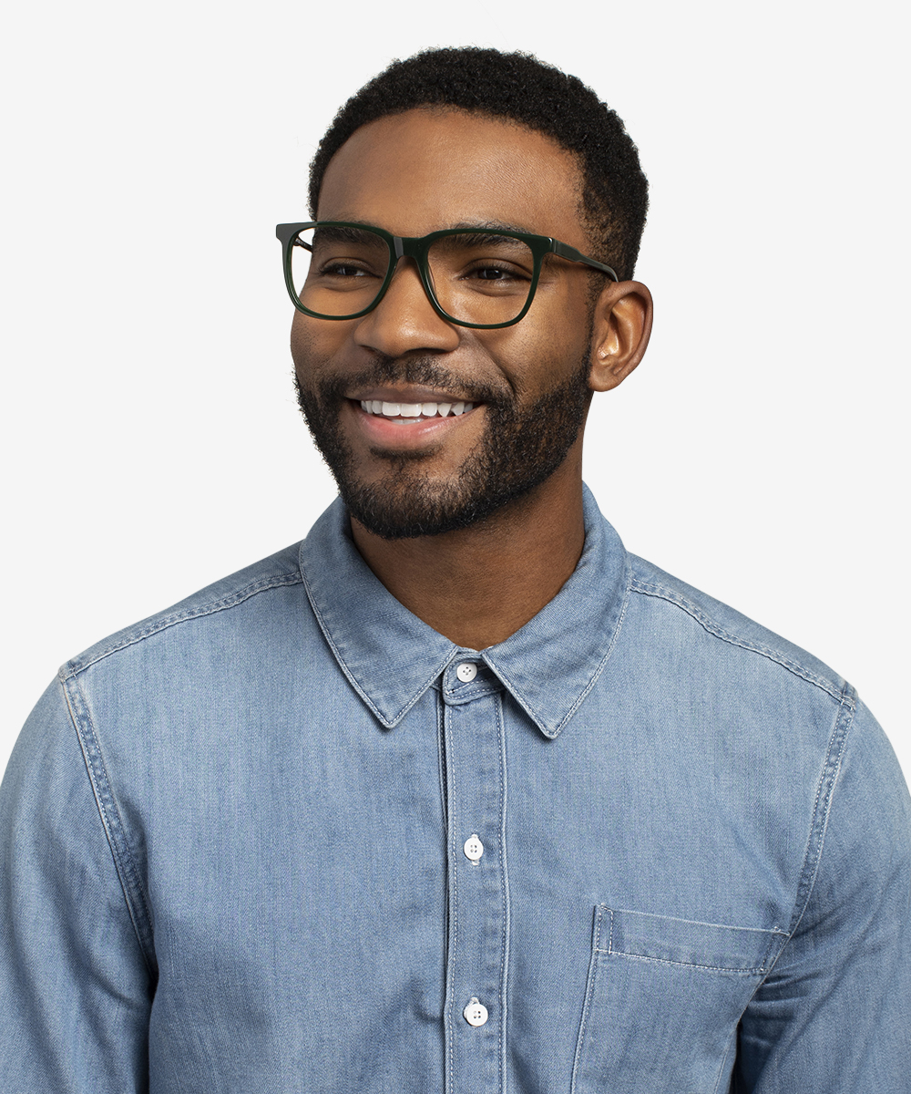 Latitude Square Green Full Rim Eyeglasses | Eyebuydirect