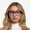 Latitude Clear Blue AcetateEyeglass Frames for Women from EyeBuyDirect