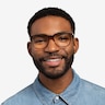 Latitude Clear Brown AcetateEyeglass Frames for Men from EyeBuyDirect