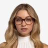 Latitude Clear Brown AcetateEyeglass Frames for Women from EyeBuyDirect