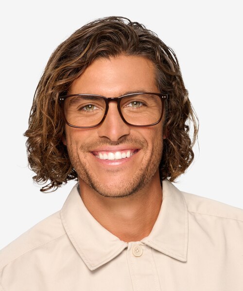 California Clear Brown AcetateEyeglass Frames for Men from EyeBuyDirect