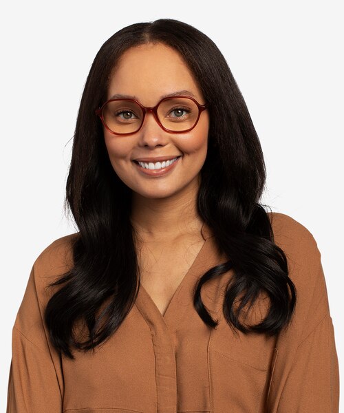 Pigment Terracotta Red AcetateEyeglass Frames for Women from EyeBuyDirect